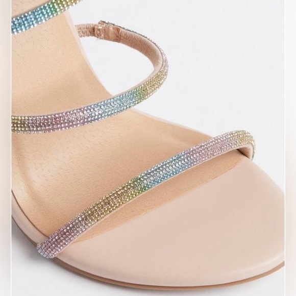 Torrid Lace Up Rainbow Embroidered Heel Sandals Size 9.5 WW - Picture 6 of 7